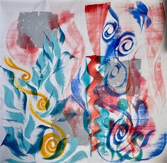 Jazz, Acrylic on Paper Painting by Caren Furbeyre, 2023