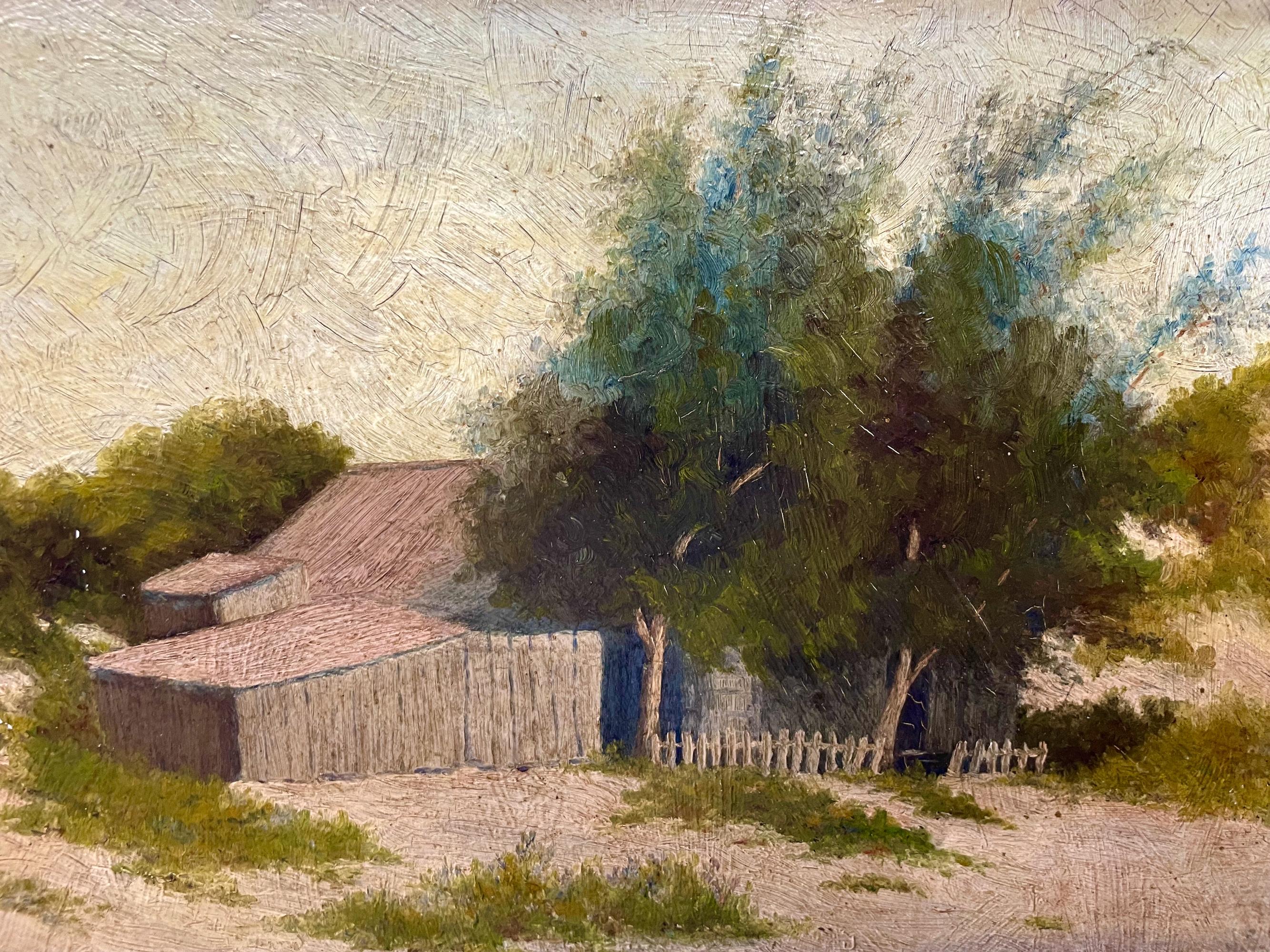 J.E. Wilson, “A House in the Country” - Painting by Unknown