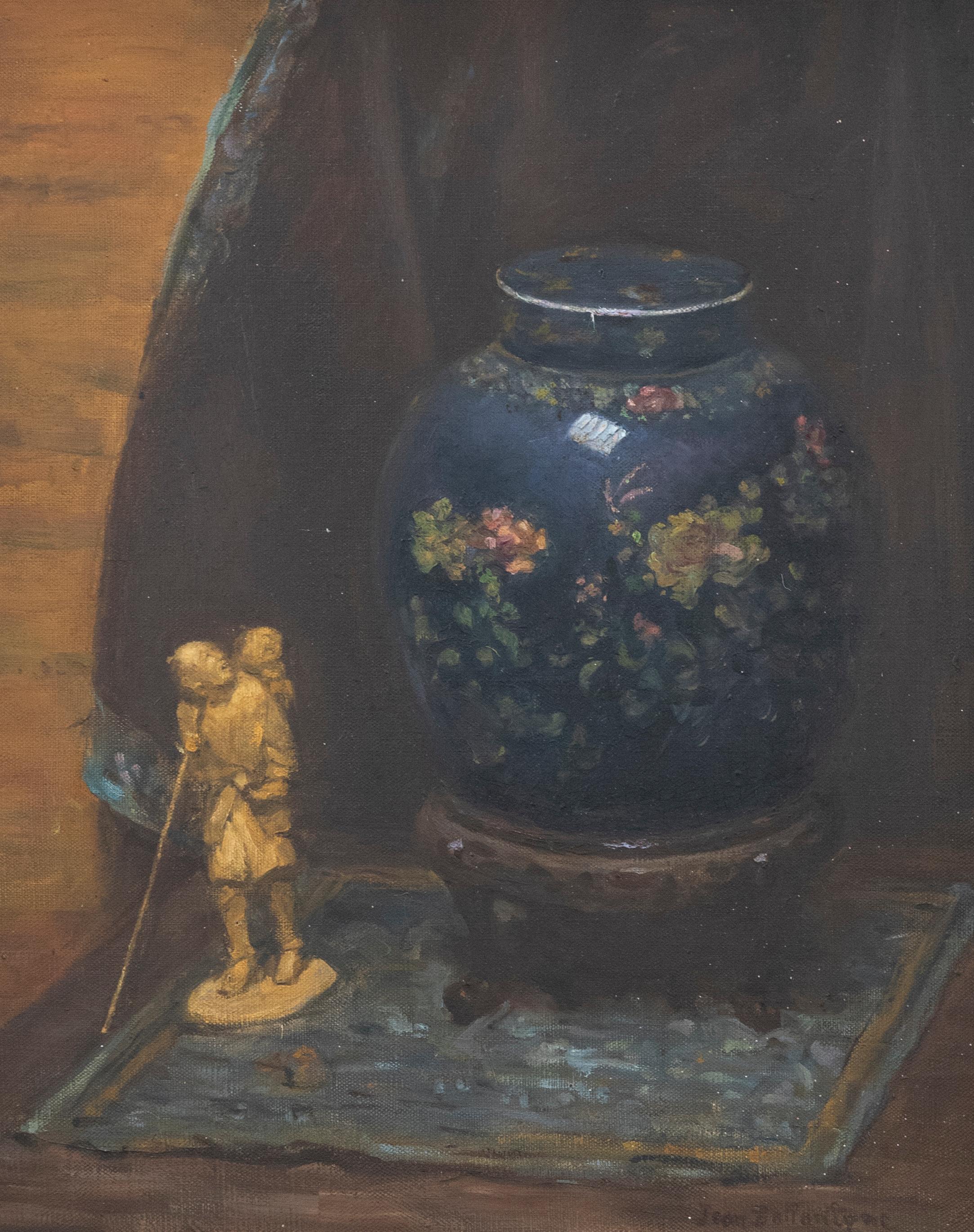 Jean Ballantyne (1873–1956) - Framed Oil, Still Life with Ginger Jar - Painting by Unknown