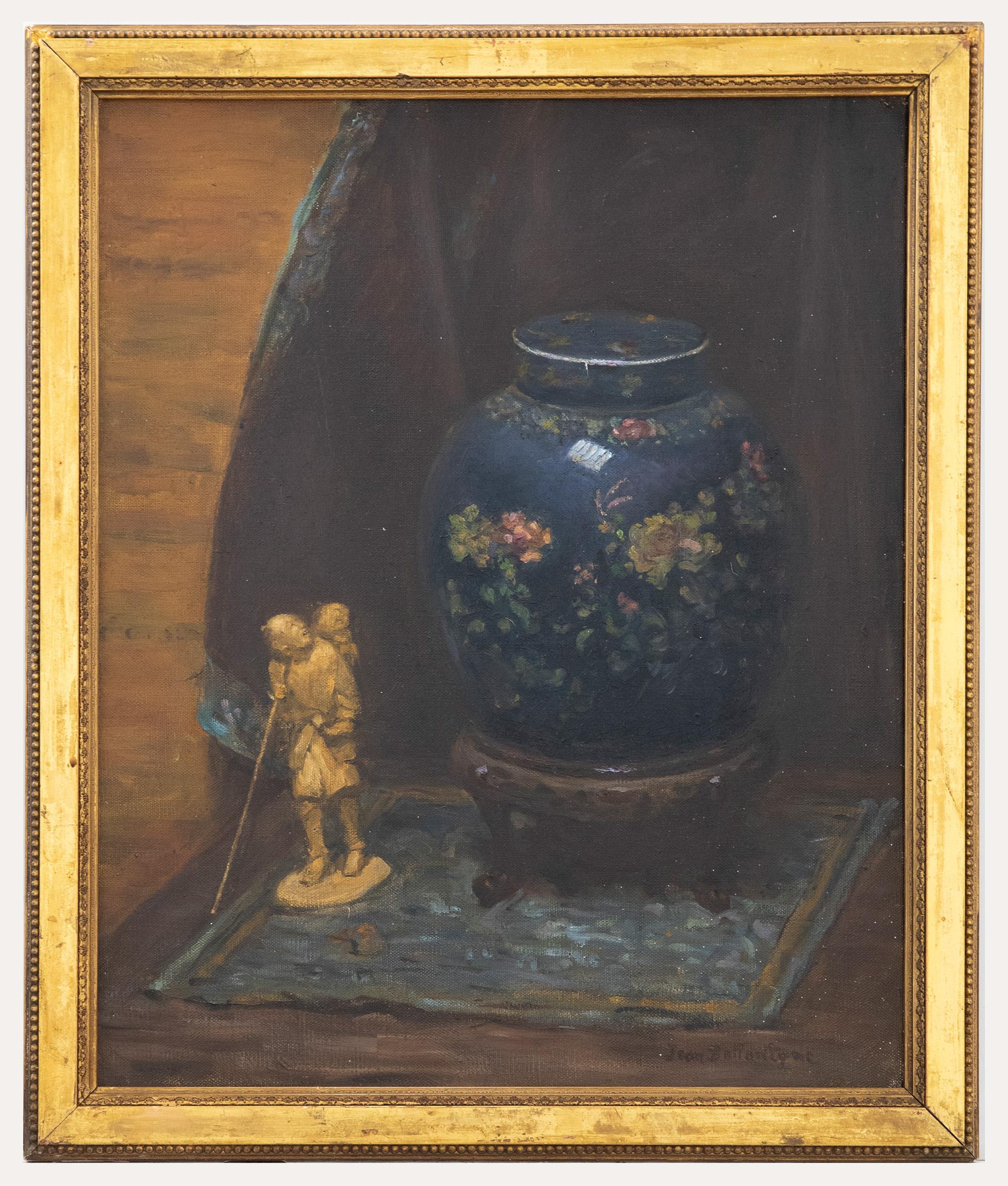 Unknown Still-Life Painting - Jean Ballantyne (1873–1956) - Framed Oil, Still Life with Ginger Jar