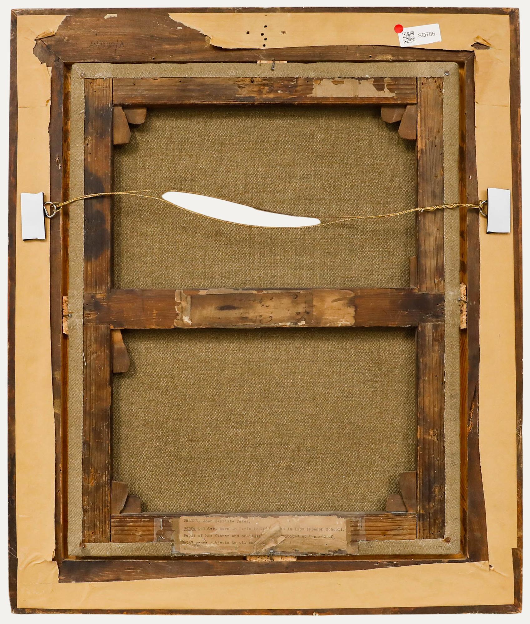 Jean-Baptiste Jules Trayer (1824-1909) - Öl aus dem 19. Jahrhundert, Ihre erste Lektion (Braun), Figurative Painting, von Unknown