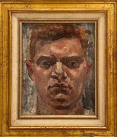 Jean Claude, Impressionist Male Portrait oil painting on panel