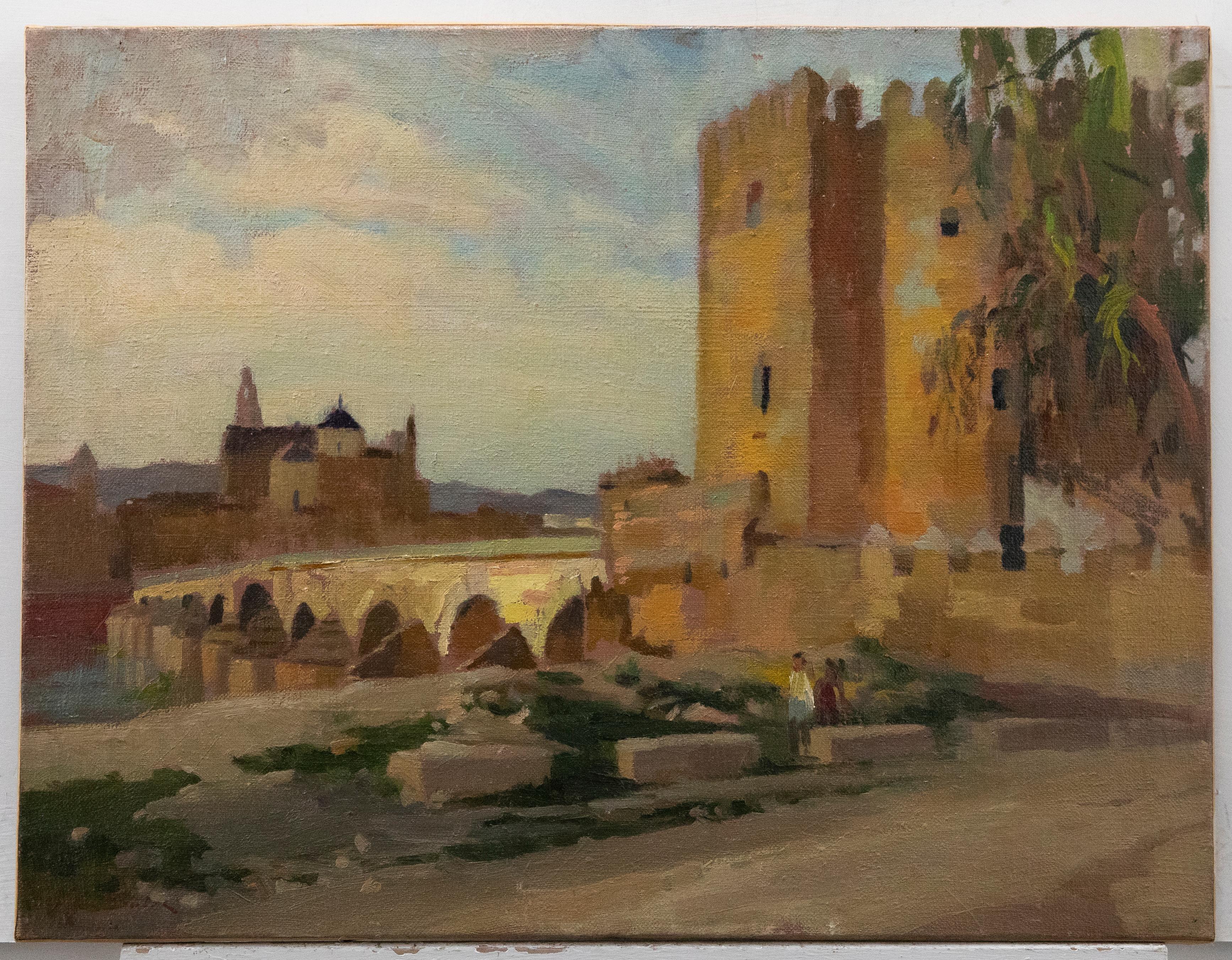 Jean Dulac (1902-1968) - 1952 Oil, Roman Bridge of Córdoba - Painting by Unknown