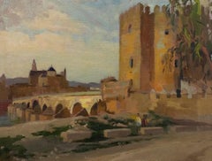 Jean Dulac (1902-1968) - 1952 Oil, Roman Bridge of Córdoba