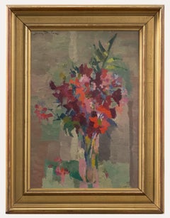 Jean Dulac (1902-1968) - Framed 1966 Oil, Fleurs
