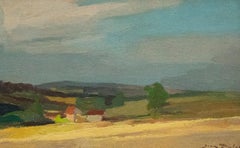 Jean Dulac (1902-1968) - Mid 20th Century Oil, Ferme dans la Campagne