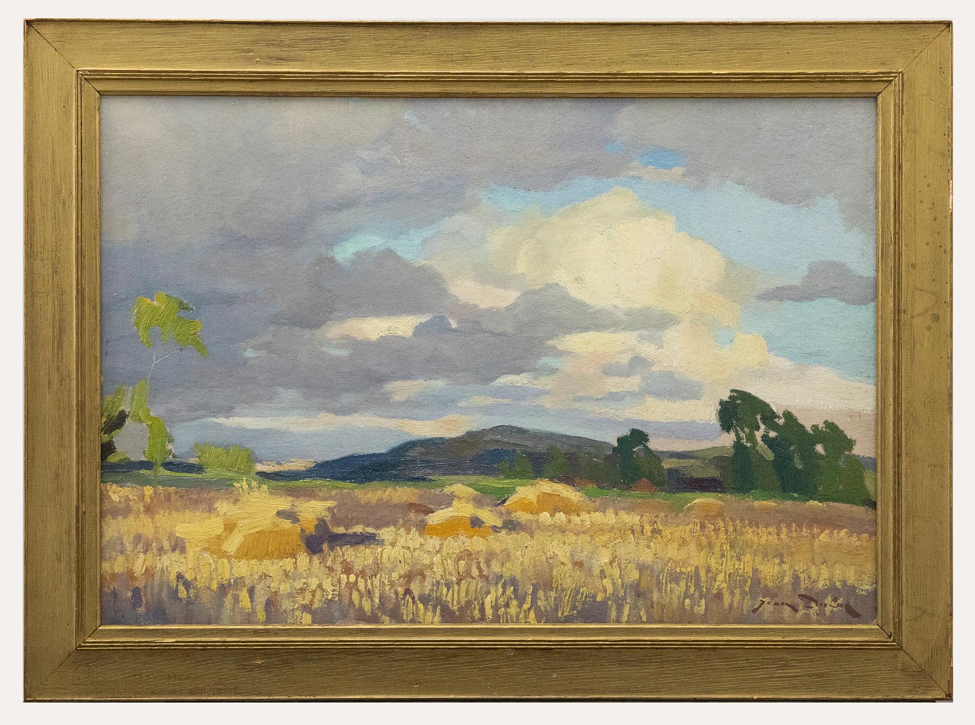 Unknown Landscape Painting - Jean Dulac (1902-1968) - Mid 20th Century Oil, Les Blés
