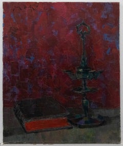 Jean Dulac (1902-1968) - Mid 20th Century Oil, Nature Morte au Livre