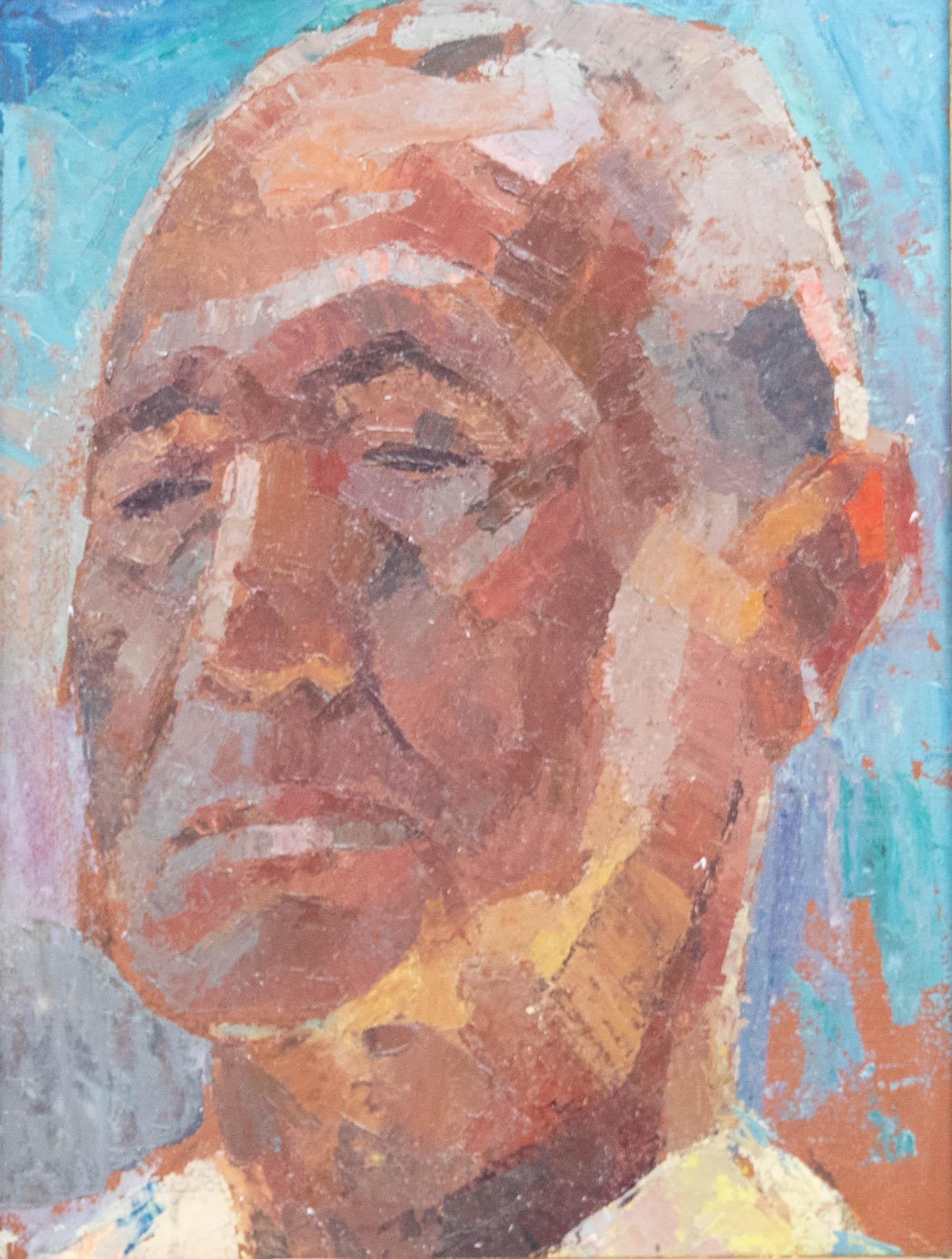 Jean Dulac (1902-1968) - Huile du milieu du 20e siècle, Portrait d'homme - Painting de Unknown