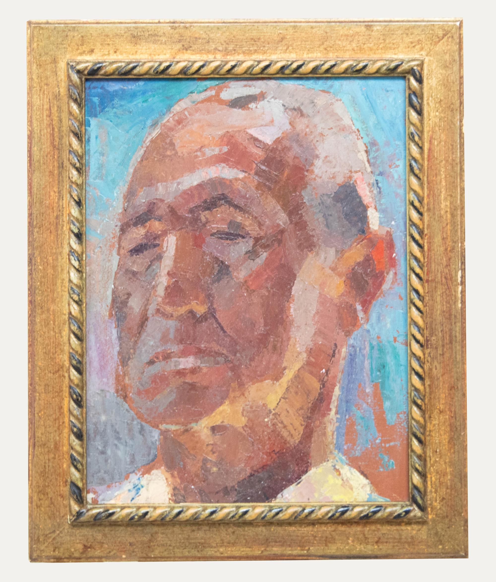 Portrait Painting Unknown - Jean Dulac (1902-1968) - Huile du milieu du 20e siècle, Portrait d'homme