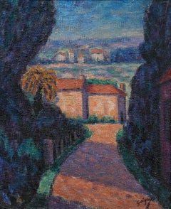Jean Goigoux - Framed Mid 20th Century Oil, The Path to the Village