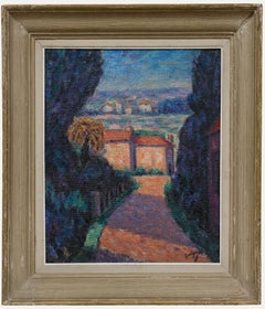 Jean Goigoux - Framed Mid 20th Century Oil, The Path to the Village