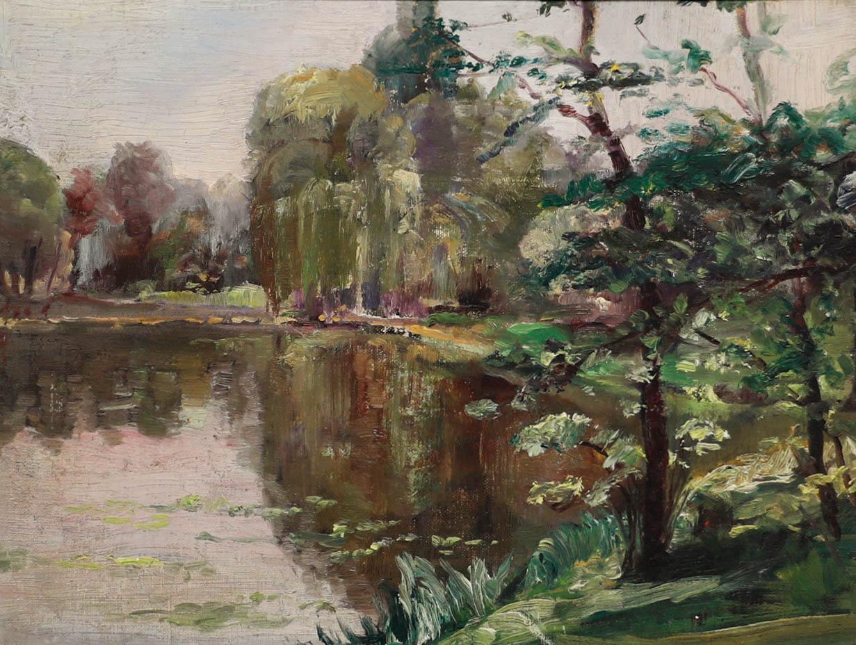 Jean Govaerts (1897-1985) - French School 20th Century Oil, The Pond - Painting by Unknown