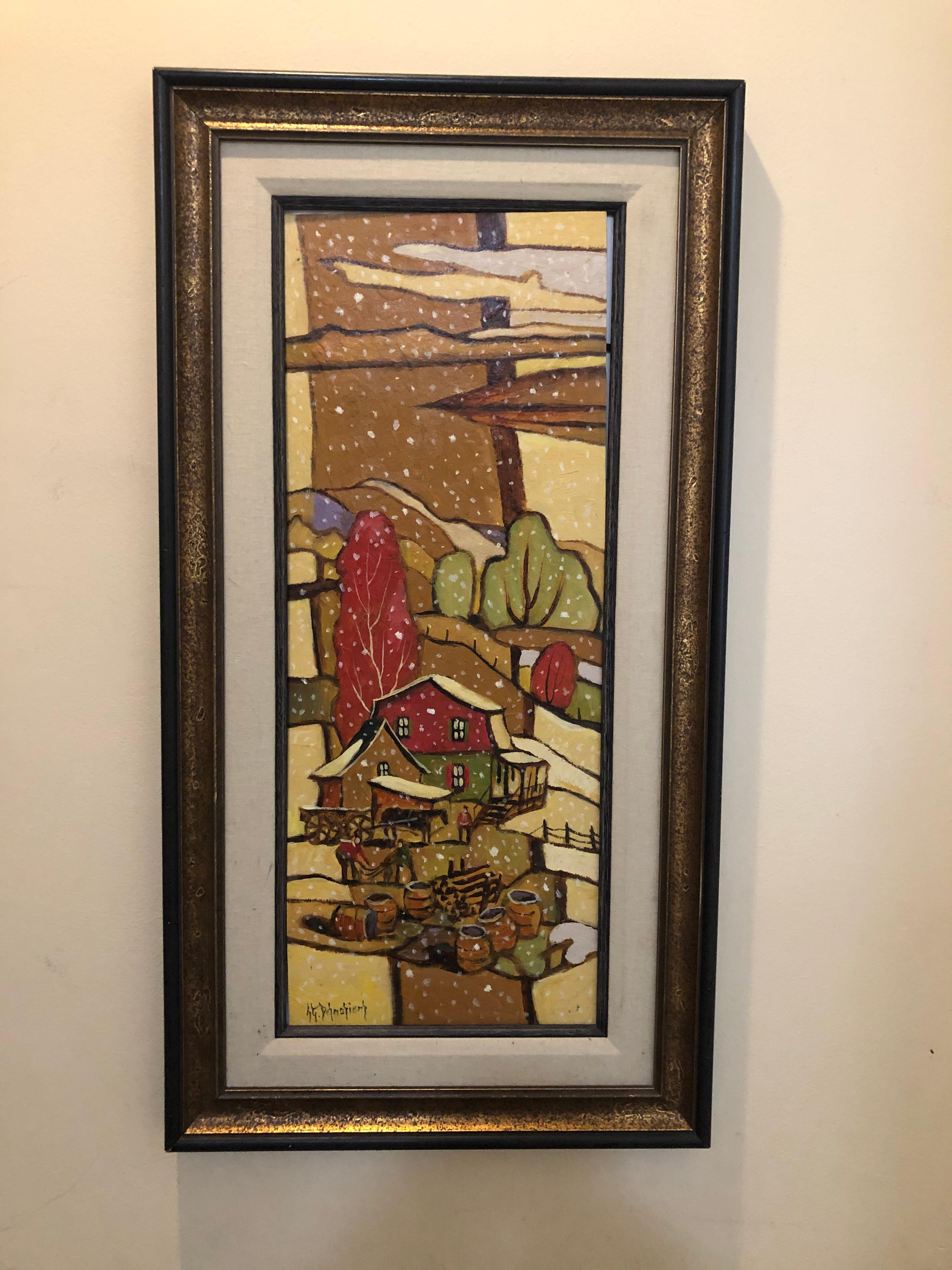 Fattoria canadese Jean Guy Desrosiers - Painting di Unknown
