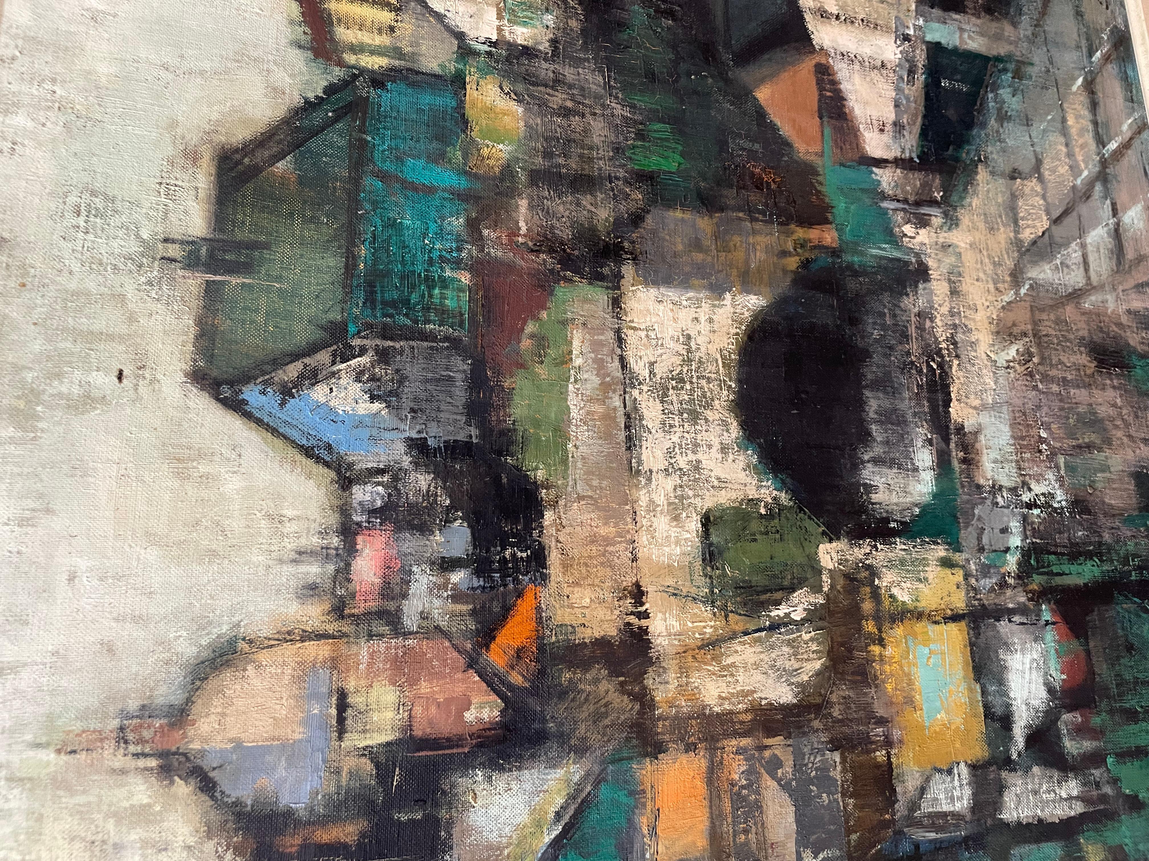 Jean Kalisch, paysage urbain du Broadway Tunnel de San Francisco - Painting de Unknown