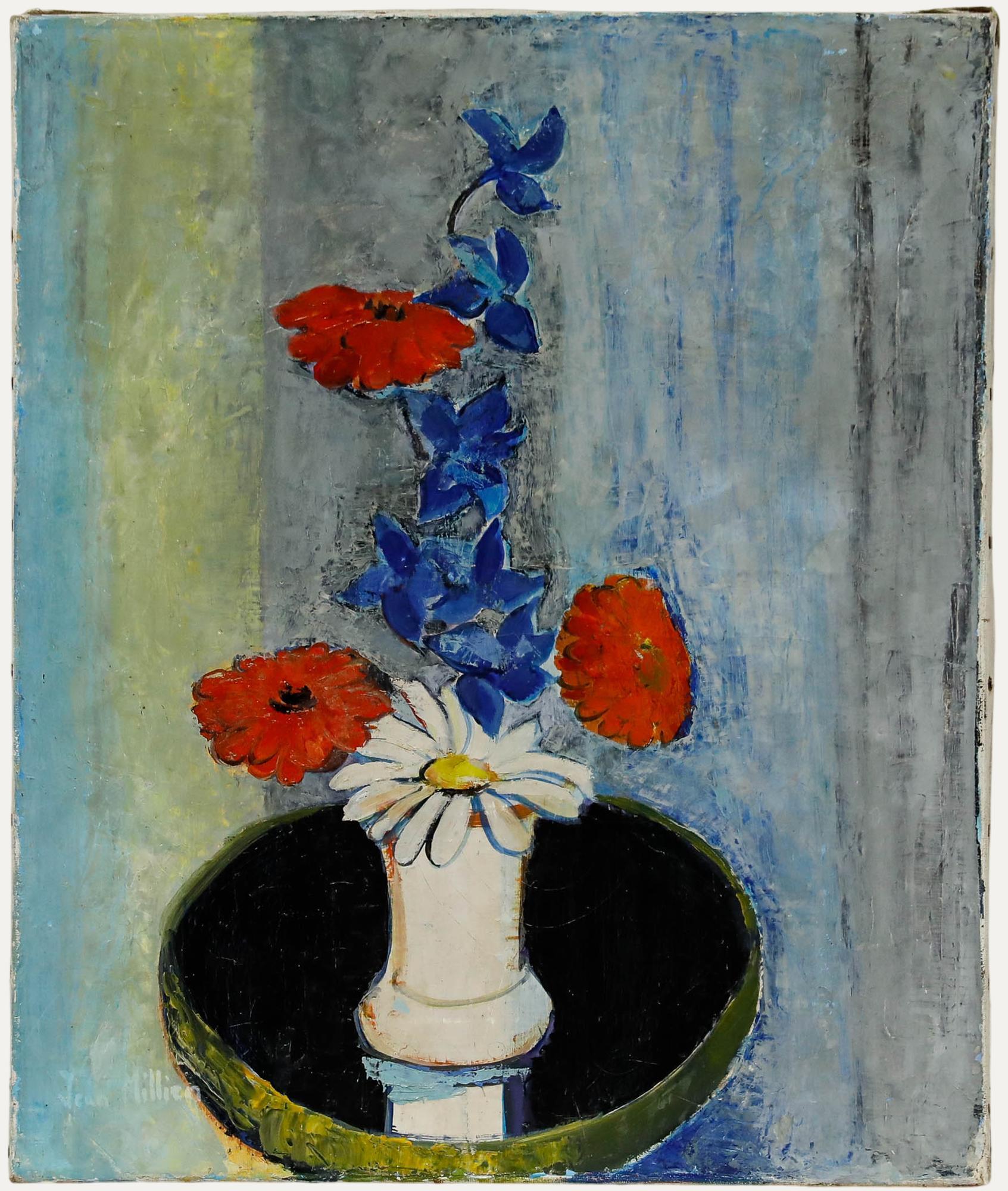 Jean Millien (1918-1998) - Mid 20th Century Oil, Bouquet of Mixed Flowers