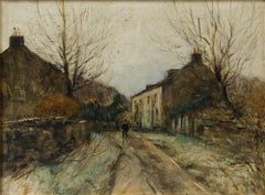 Jean Van Cleemput (1881-1953) - Framed Oil, A Winter Village Stroll