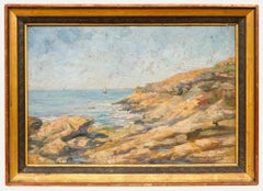 Jeanne Bovier-Lapierre (1868-1957) - Early 20th Century Oil, A Distant Sailboat