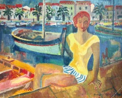 Donna a Porto di Sanary