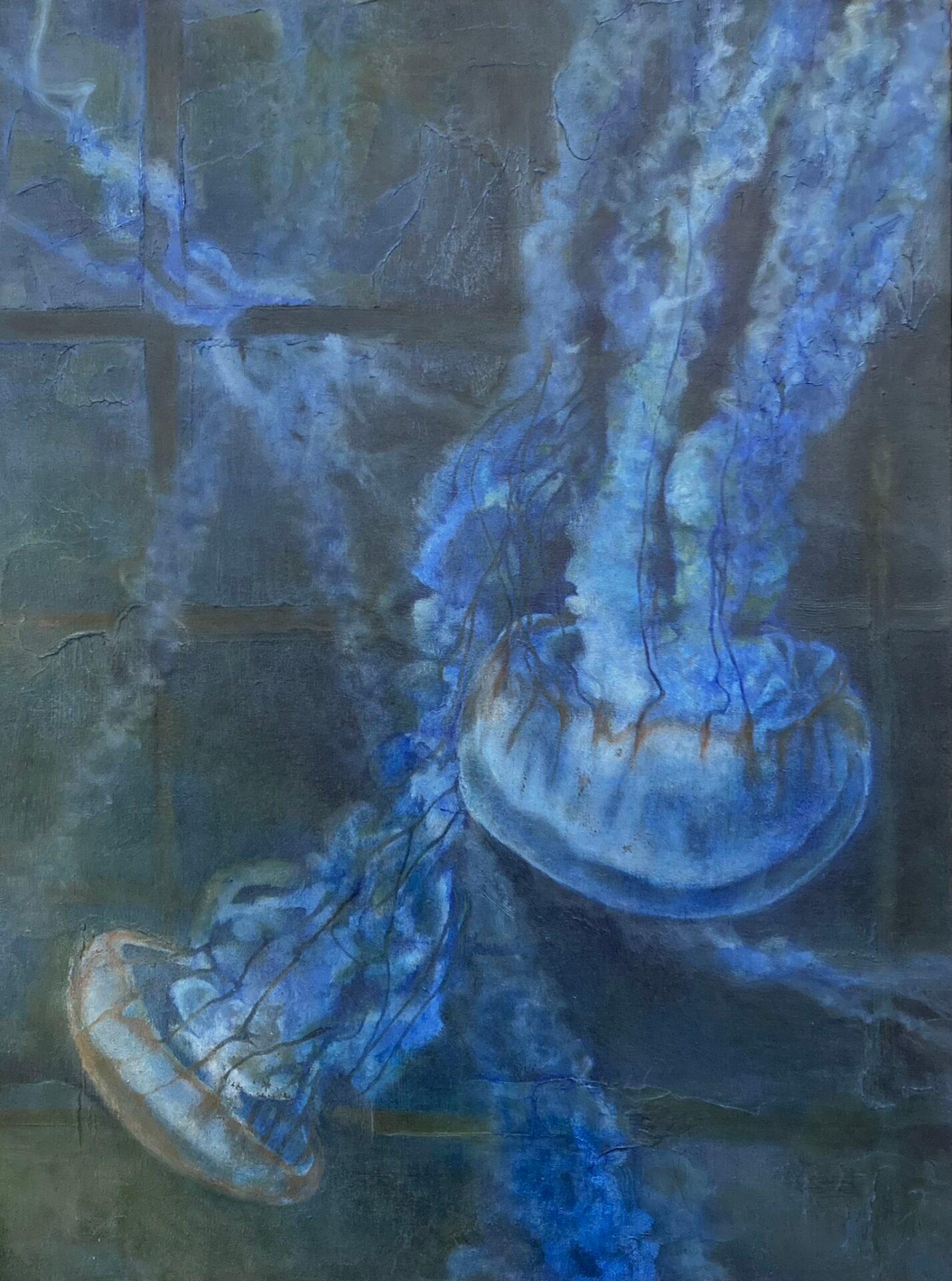 Jellyfish II by Keiko H - Painting by Unknown