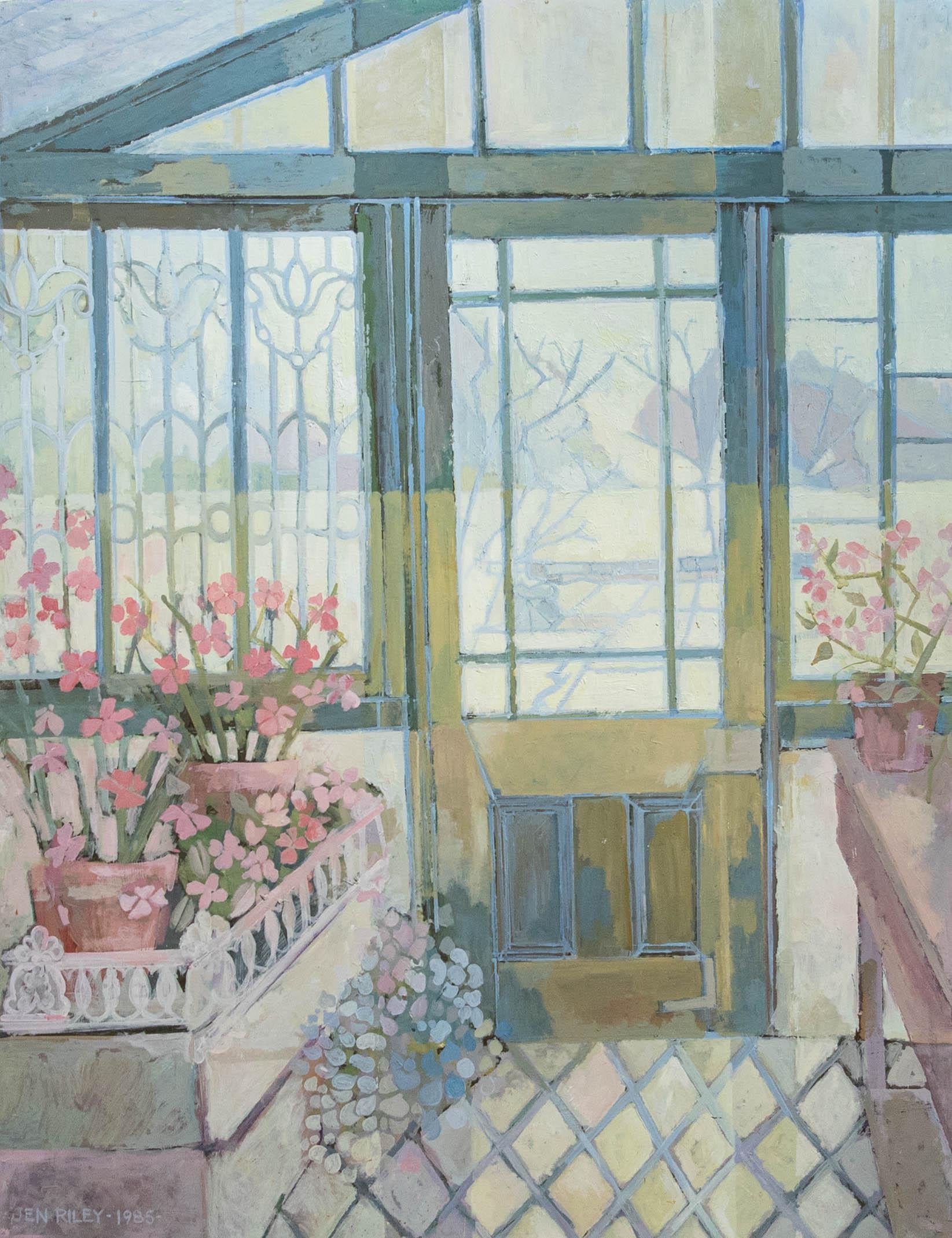 Jen Riley   - 1985, Conservatoire - Busy Lizzies - Painting de Unknown