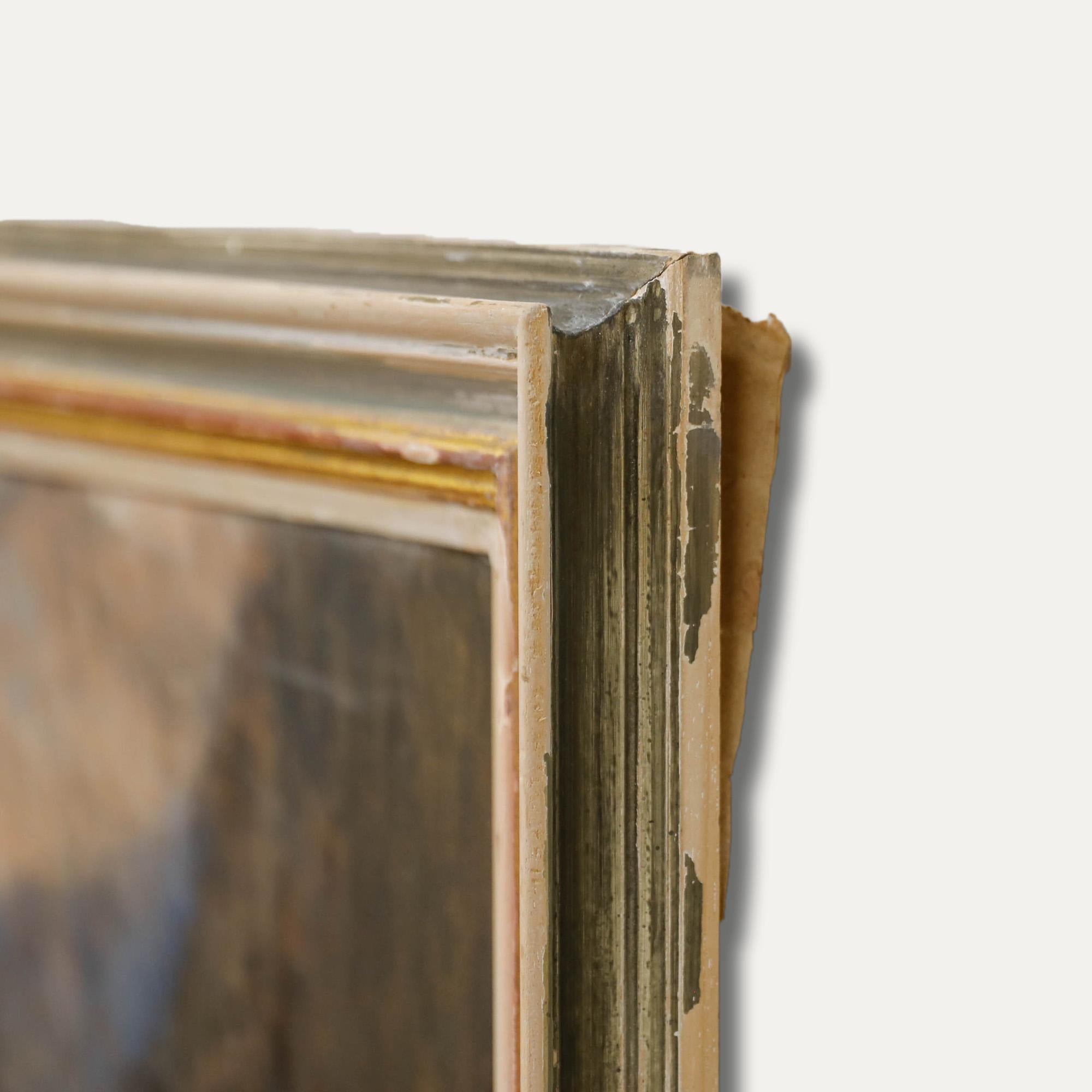 Jenny Lander - Huile contemporaine encadrée, Vue des Houches en vente 1