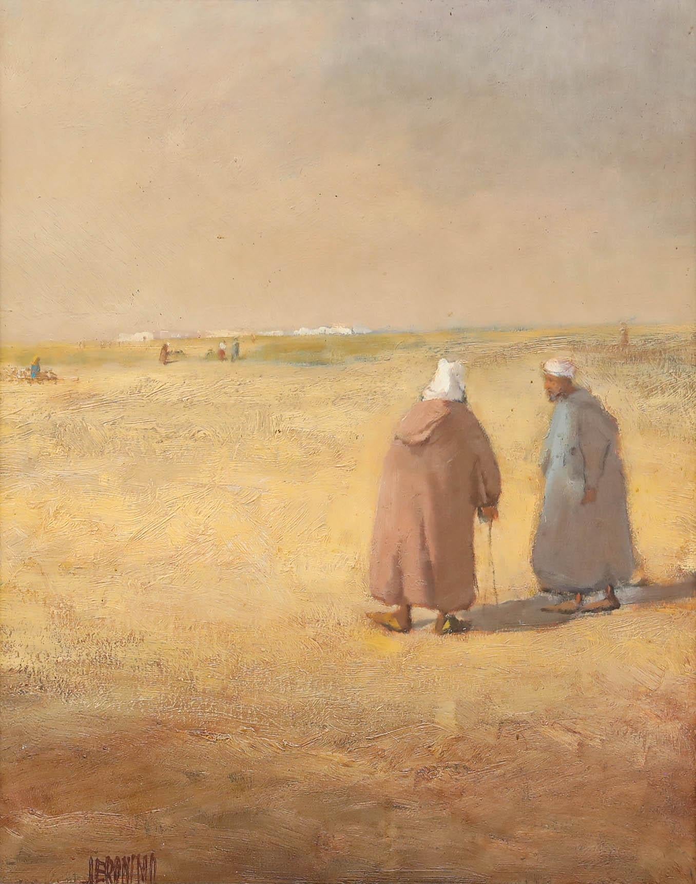 Jeronimo Muniz (b. 1938) - 20th Century Oil, A Moment in the Desert - Painting by Unknown