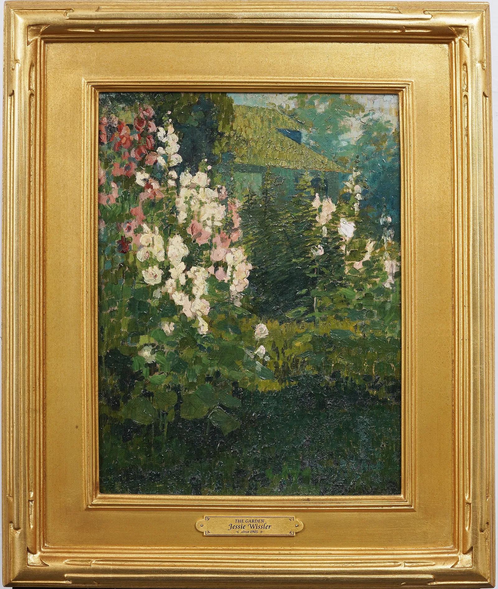 Landscape Painting de Unknown - Jessie Louisa Wissler American Modernist Framed Oil Painting