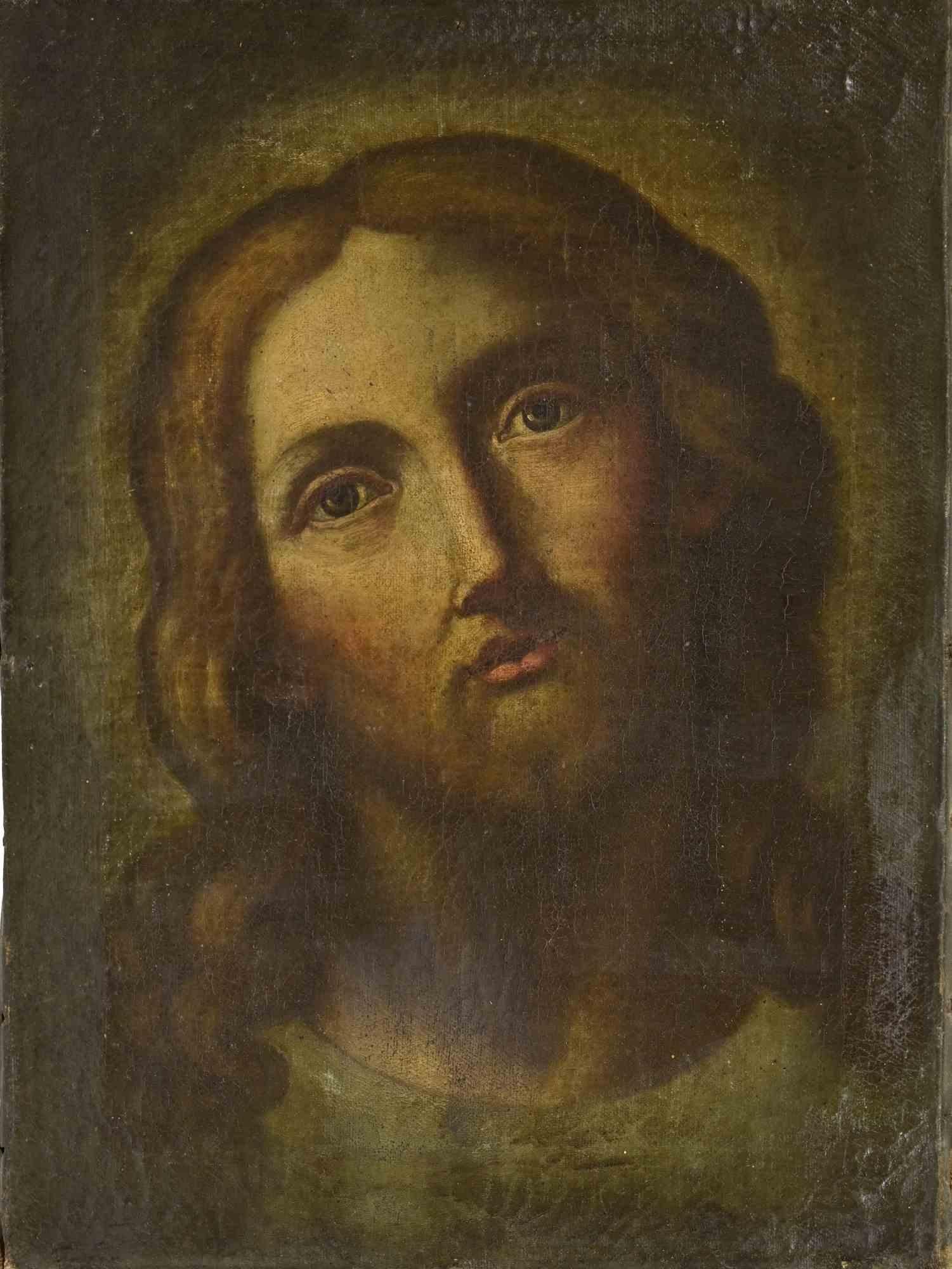 Jesus Christ - Oil Paint - Late 19th Century - Painting by Unknown