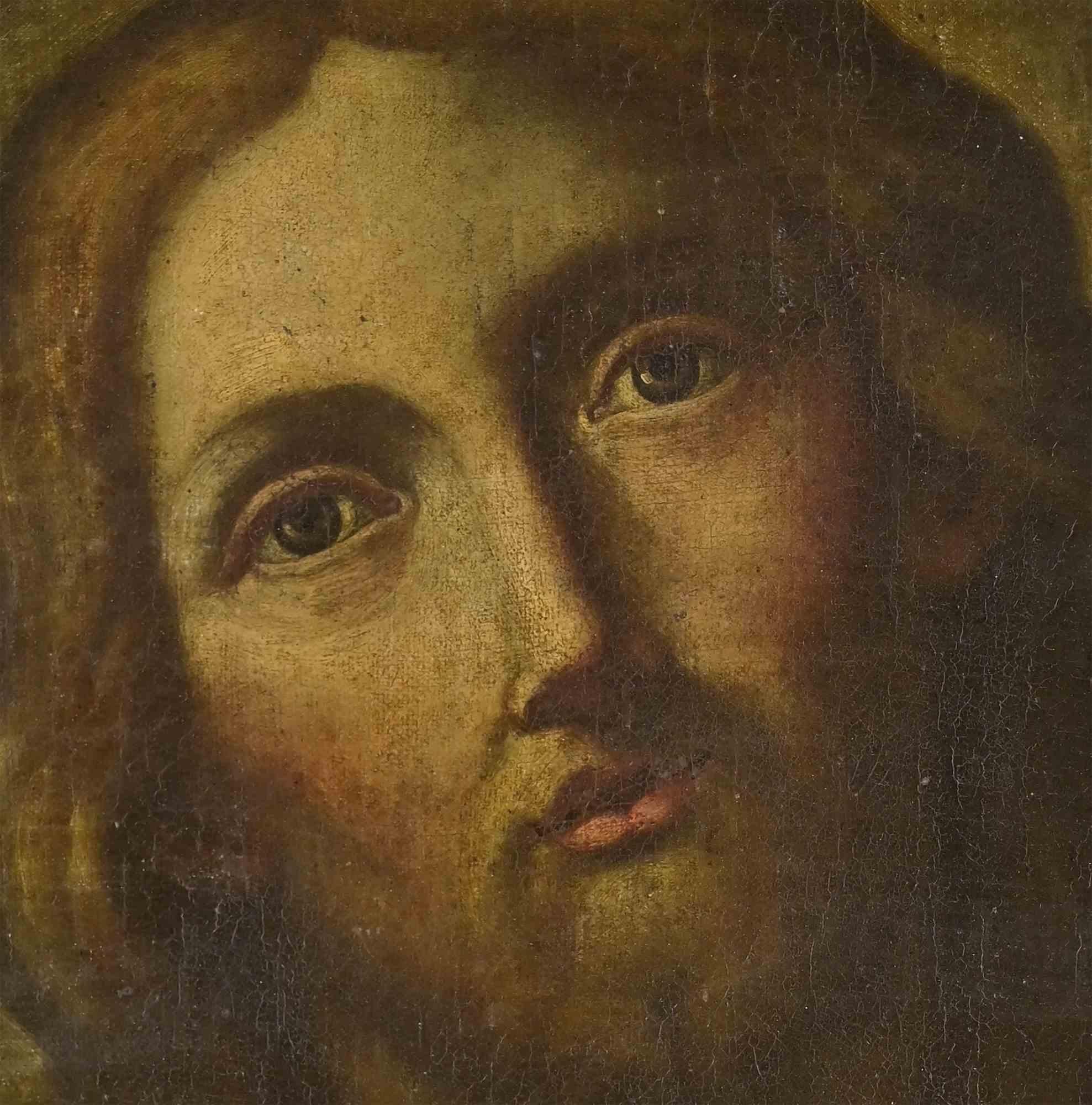 Jesus Christ - Oil Paint - Late 19th Century - Contemporary Painting by Unknown