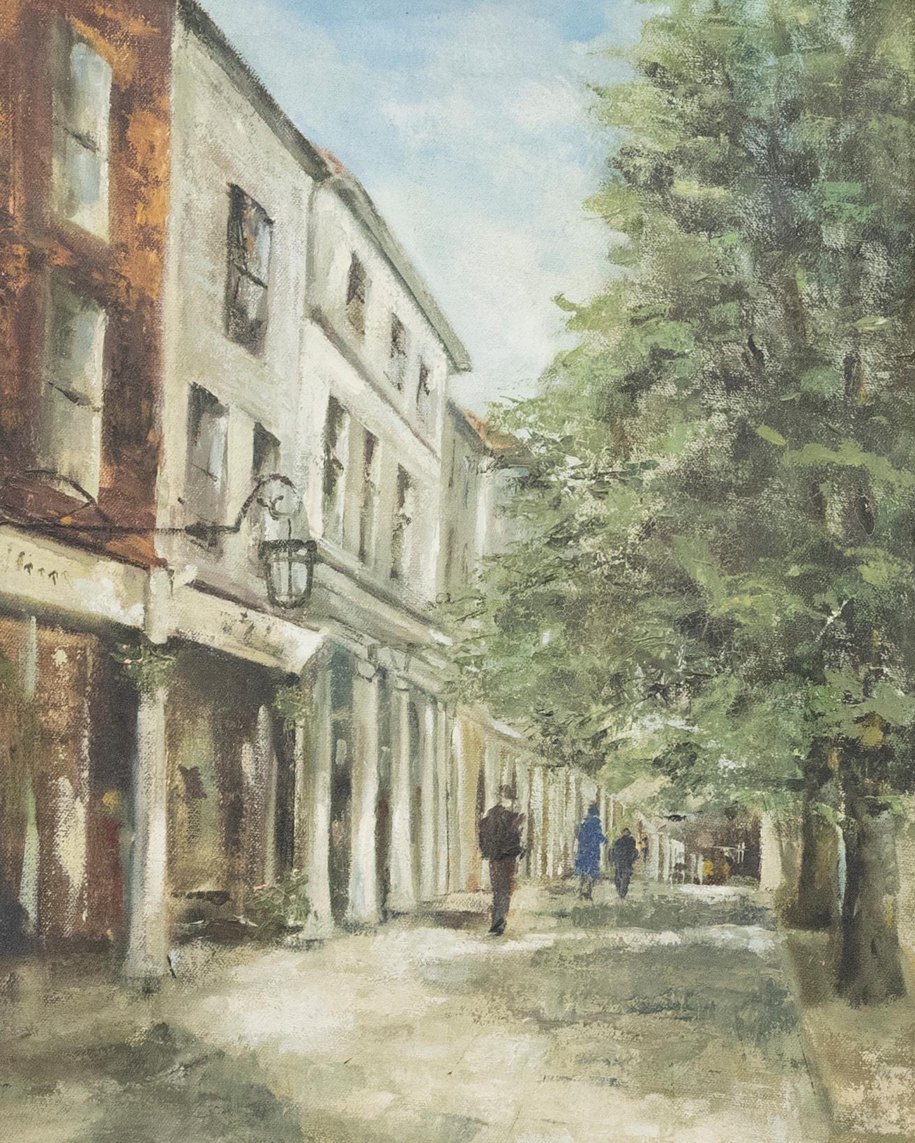 Jill Watson - 20th Century Oil, The Pantiles, Tunbridge Wells - Painting by Unknown