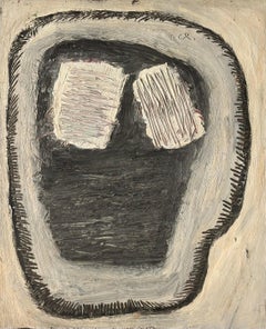 Joan Cruspinera Abstract Oil Painting on Canvas, 1990s