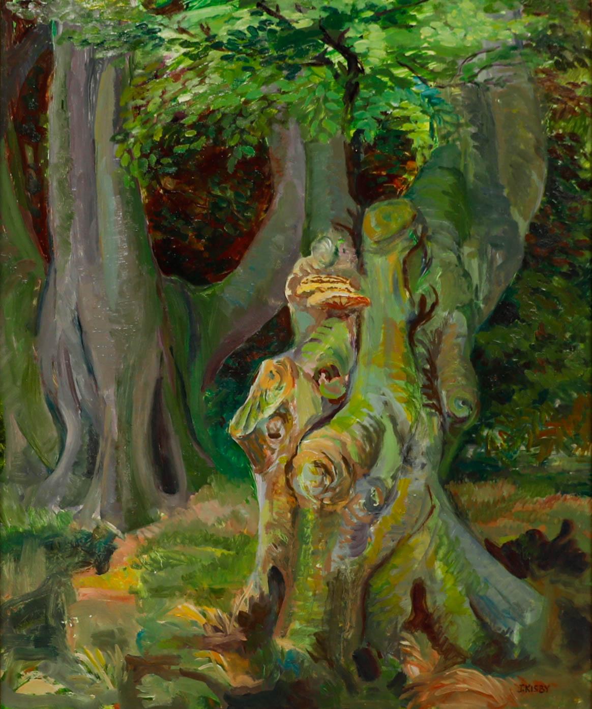 Joan Kisby - 20ème siècle, Deep in the Forest - Painting de Unknown