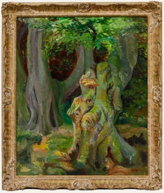 Joan Kisby - Óleo del siglo XX, En lo profundo del bosque