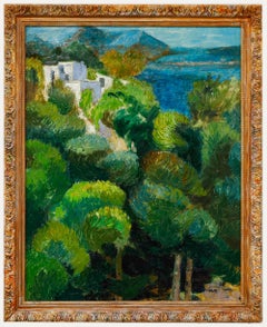 Vintage Joan Kisby - Framed 20th Century Oil, Botanical Coast