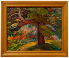 Joan Kisby - Óleo enmarcado del siglo XX, Cedro en expansión