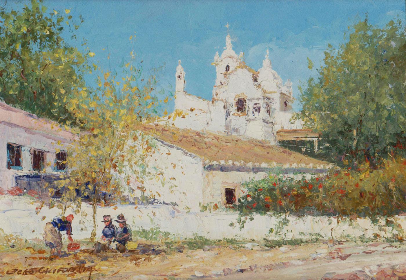 Joao California - Signed & Framed 20th Century Oil, South American View - Painting by Unknown