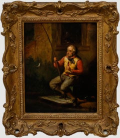 Johann Beugelinck (1811-1869) - Framed Mid 19th Century Oil, The Angler