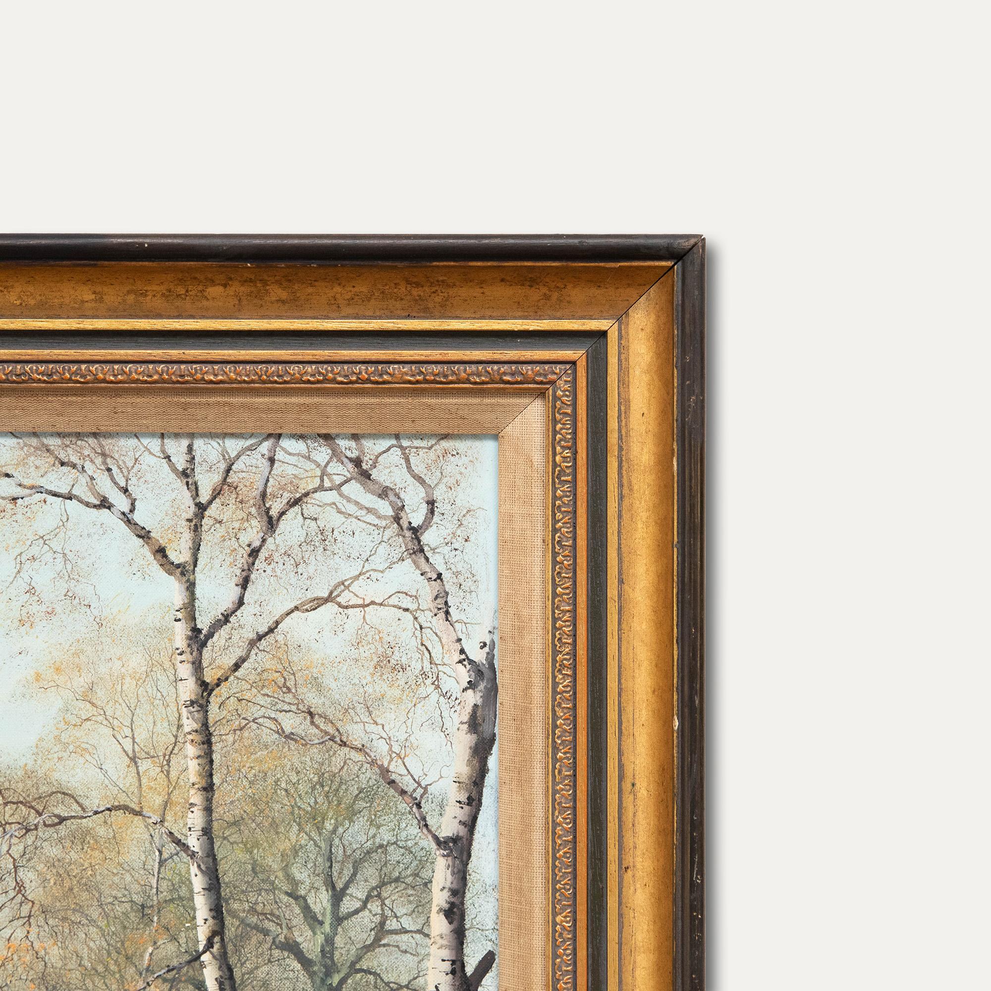 John Caesar-Smith (1930-2021) - Gerahmtes Öl von 1980, Herumhacken im Angebot 1