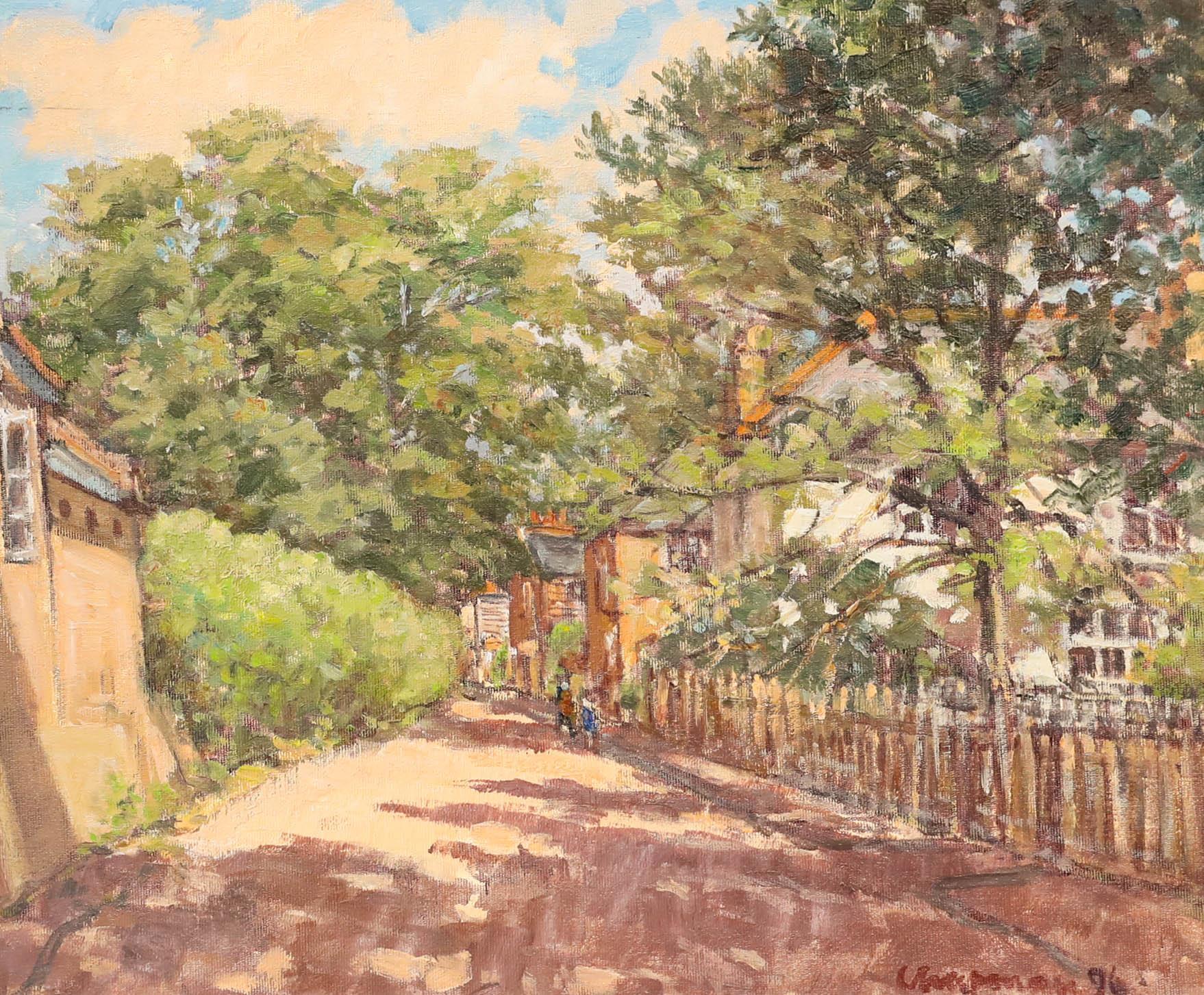 John Chapman - Gerahmtes zeitgenössisches Öl, Orleans Road, Twickenham – Painting von Unknown