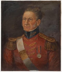 John Correy  - Early 20th Century Oil, Bust of a Military Officer