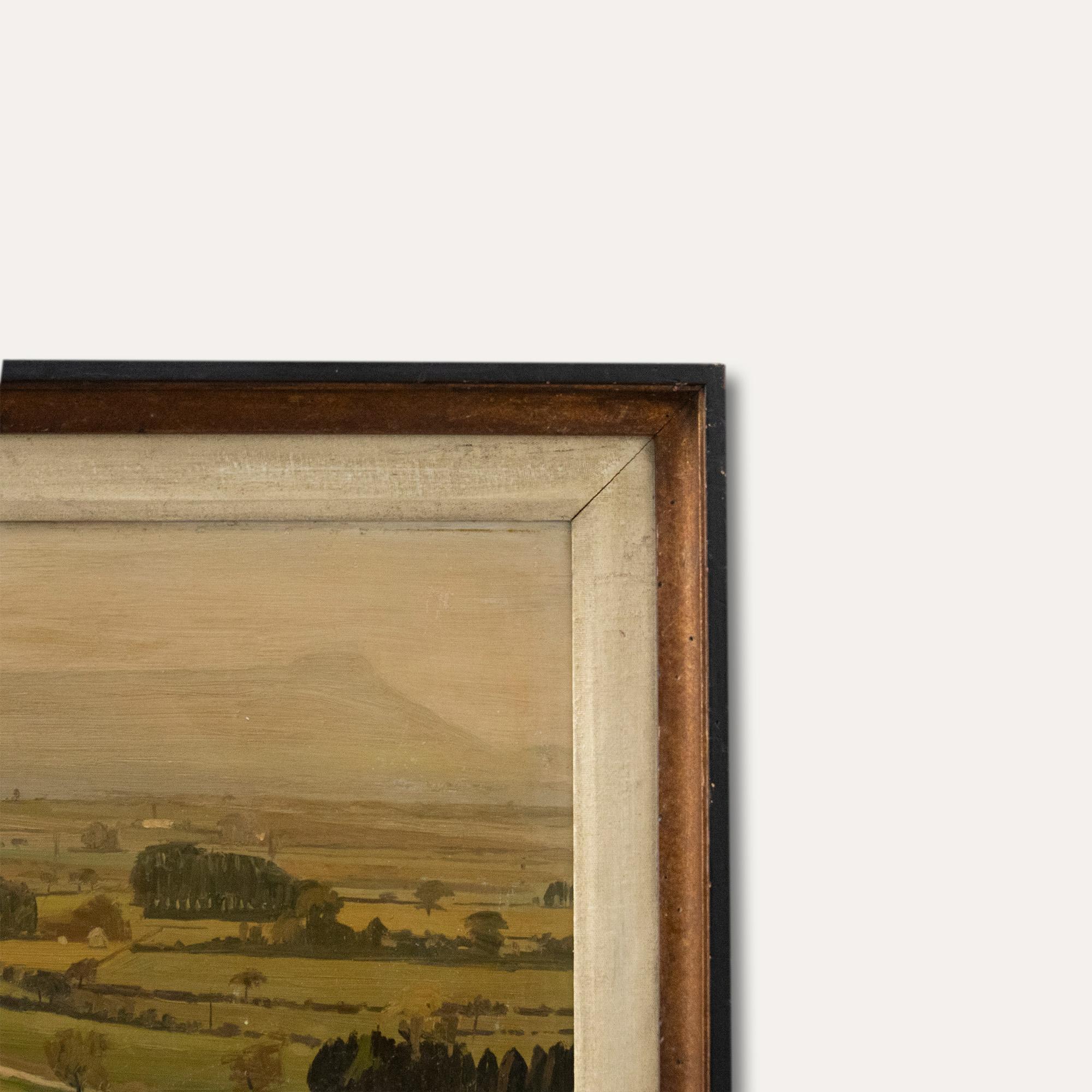 John Deller - Gerahmtes Öl aus der Mitte des 20. Jahrhunderts, The Dales (Braun), Landscape Painting, von Unknown