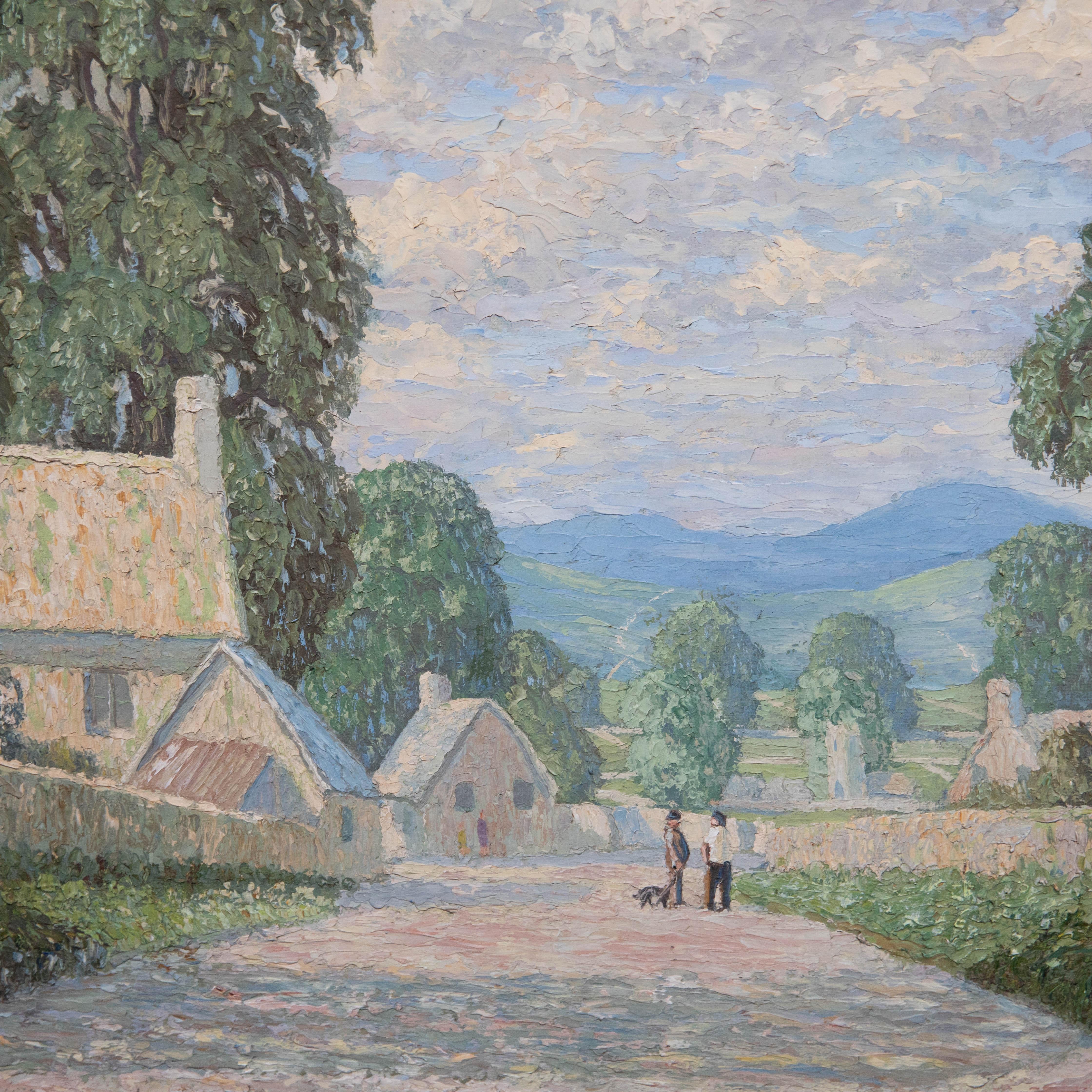 John Duggan - Olio della metà del XX secolo con cornice, Nelle Cotswolds 1