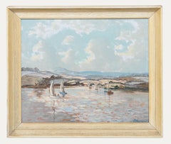 John Edwards (nato nel 1914) - Olio del XX secolo incorniciato, Cornish Sailing Club