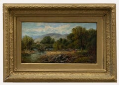 John Gunson Atkinson (fl. 1849-1885) - 19th Century Oil, The Stone Bridge