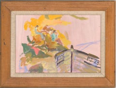 John Harvey (b.1935) - Framed Contemporary Oil, Summer Coastal Scene