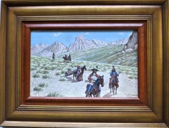John Hauser (1859-1913) "Mountain Desert Trail" Native American West. Dated 1896