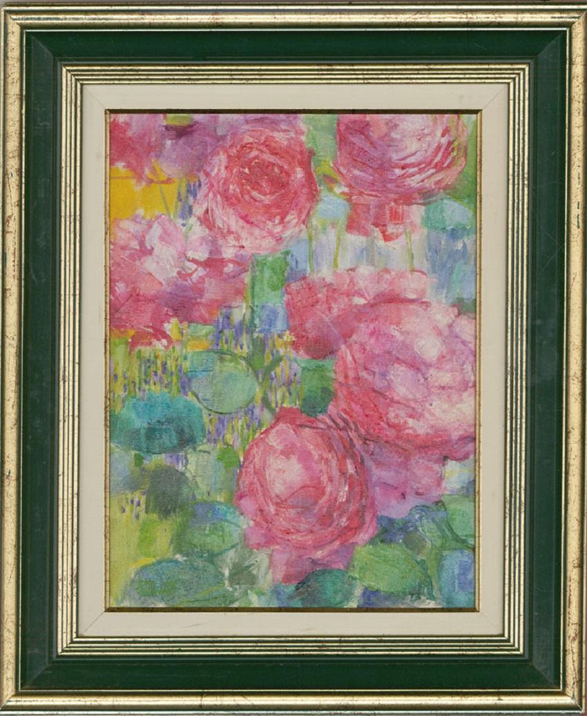 Unknown Still-Life Painting - John Ivor Stewart PPPS (1936-2018) - Signed Oil, Roses From a French Garden