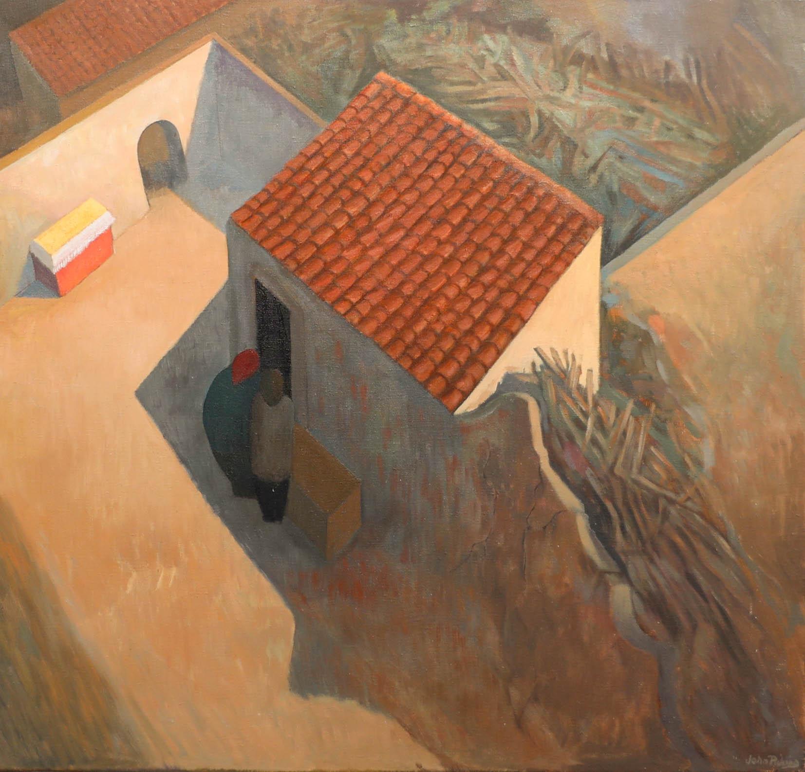 John Picking (nato nel 1939) - 1976 Olio, Borgo VI - Painting di Unknown