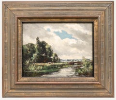 John Rathbone Harvey (1862-1933) - Anfang 20. Jahrhundert Öl, Riverside Pasture